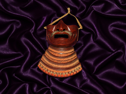 Antique edo samurai menpo - menpo, face