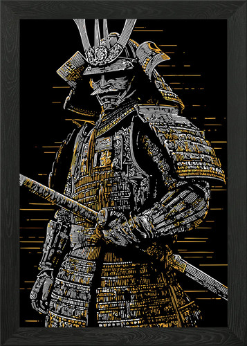 Samurai warrior armor - warrior, in