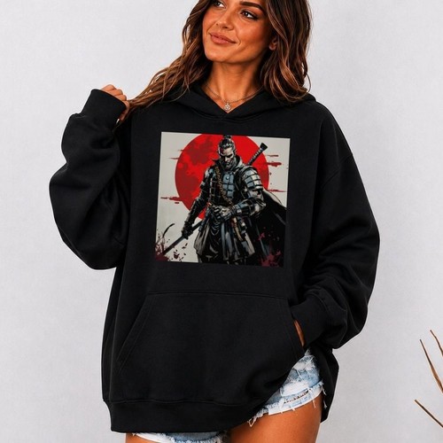 Stern samurai warrior - samurai, black