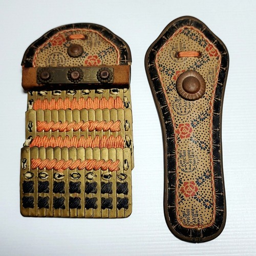 Antique samurai armor parts - samurai,