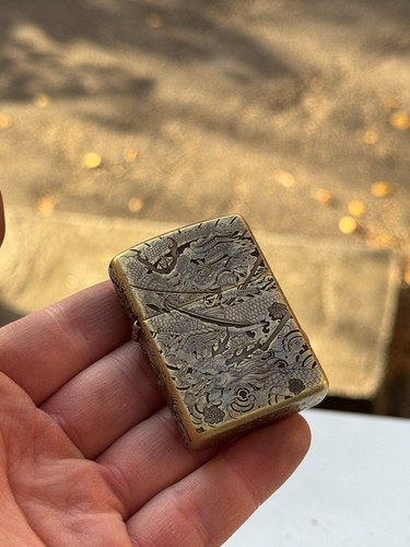 Zippo armor antique - zippo, brass